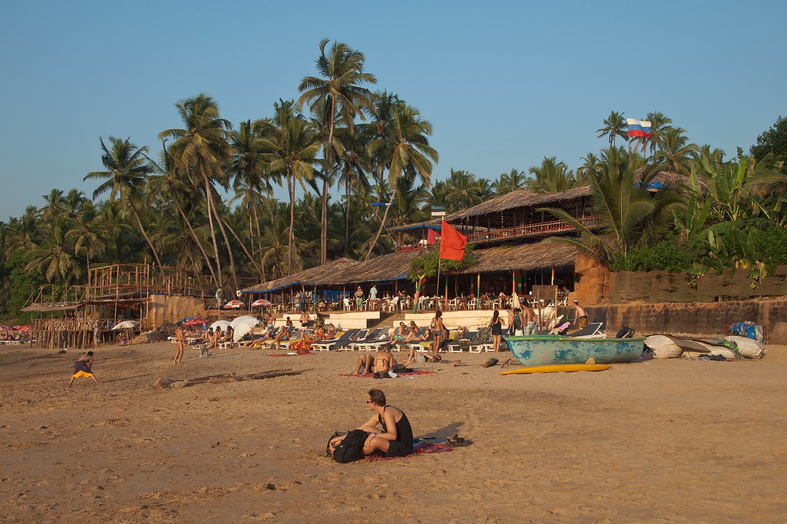 Beach shack on Anjuna Beach, Goa
