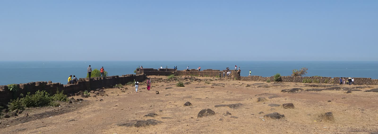 Chapora — Sunset fort over the river, Goa